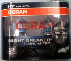 Крушки H7 OSRAM NIGHT BREAKER UNLIMITED+110% повече халогенна светлина.
Цена-53лвкт.  